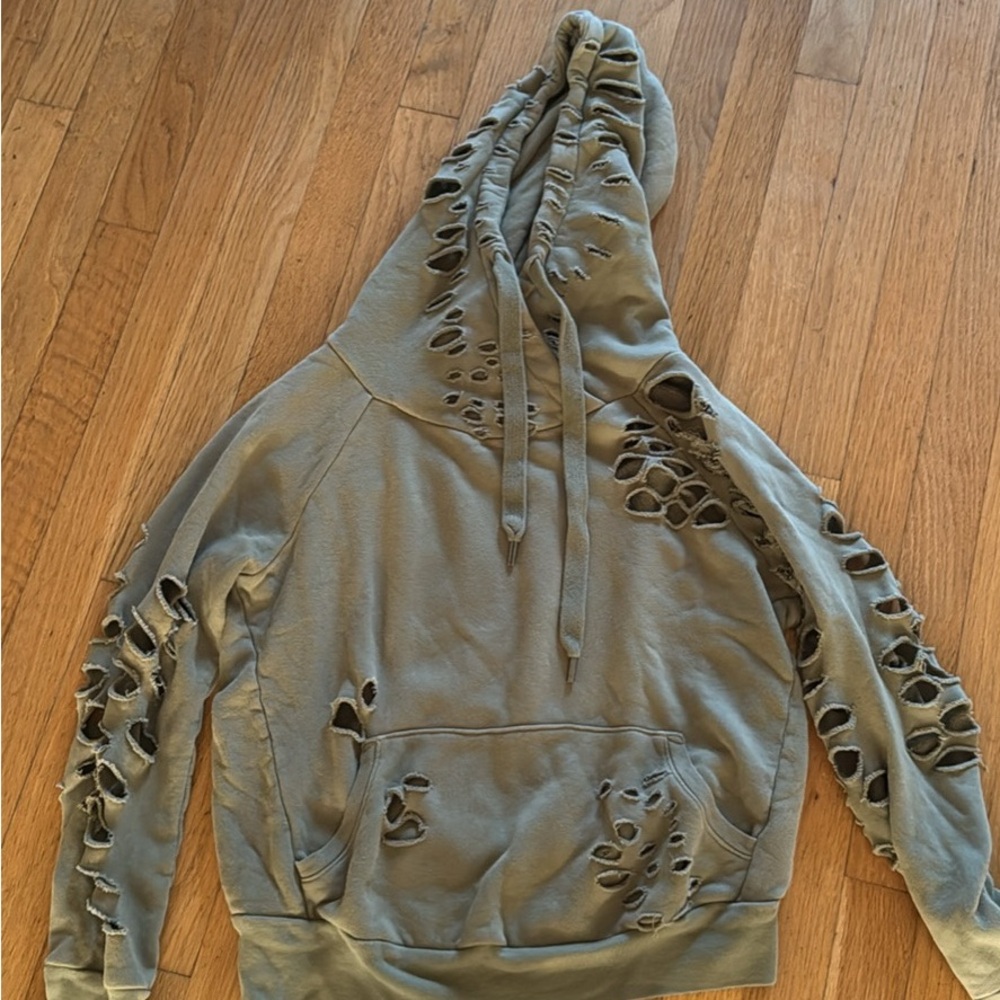 Distressed green nsf Hoodie